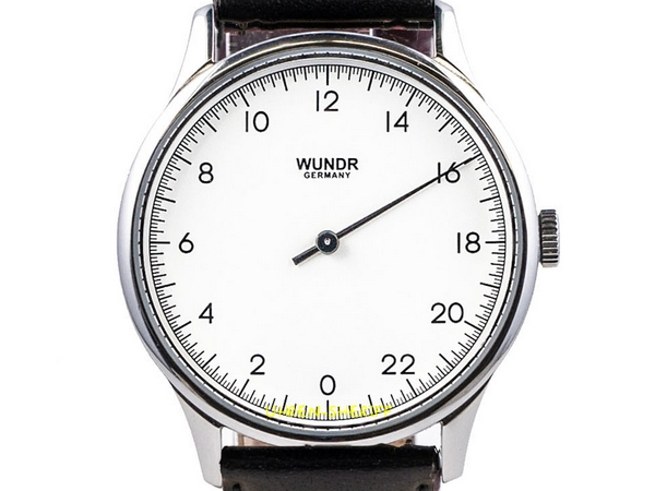 Wundrwatch Silver Caramel Suede Einzeigeruhr Zifferblatt